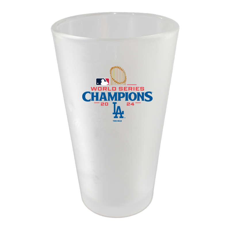 16oz White Frosted Pint Glass | 2024 Champion Los Angeles Dodgers