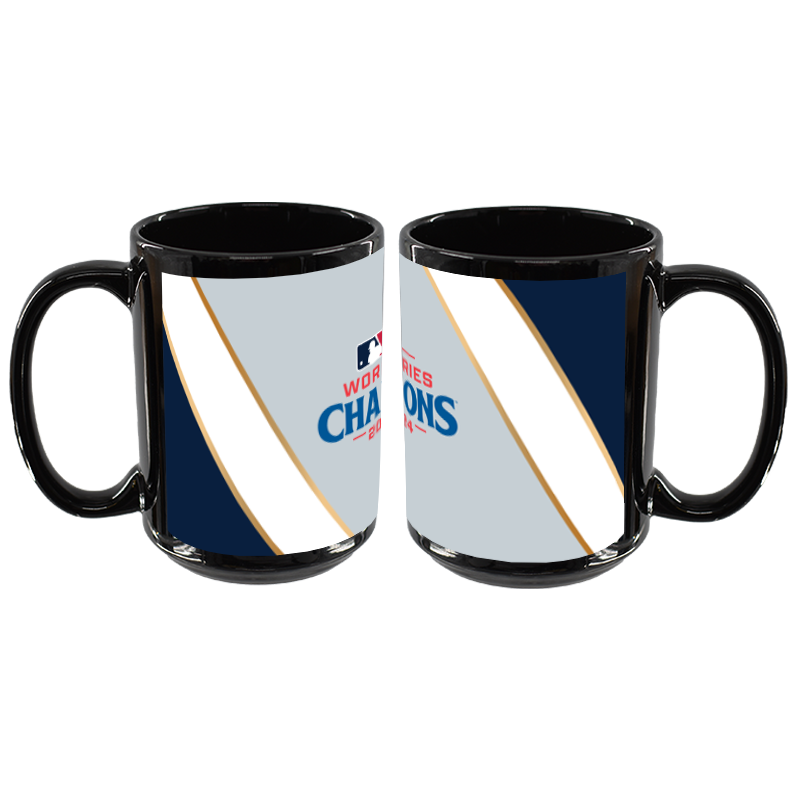 15oz Black Mug Full Wrap | 2024 Champion Los Angeles Dodgers