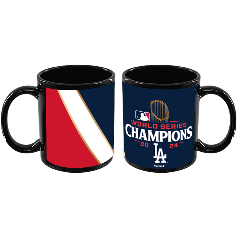 11oz Black Mug Full Wrap | 2024 Champion Los Angeles Dodgers