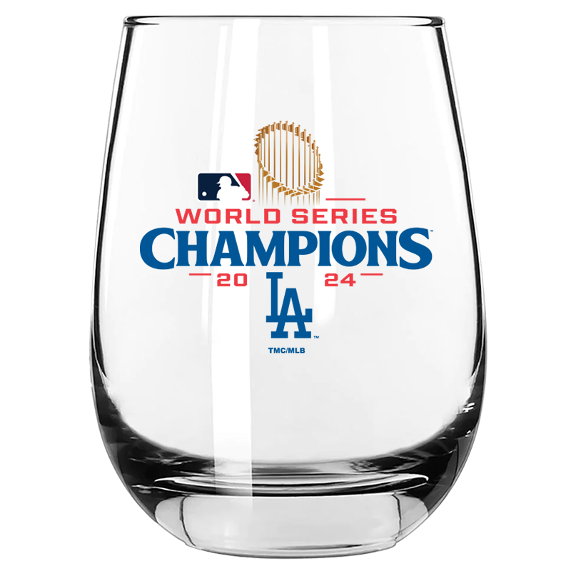 15oz Stemless Wine Glass | 2024 Champion Los Angeles Dodgers