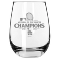 15oz Stemless Wine Glass Etched | 2024 Champion Los Angeles Dodgers