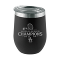 12oz Black Stemless Tumbler Etched | 2024 Champion Los Angeles Dodgers
