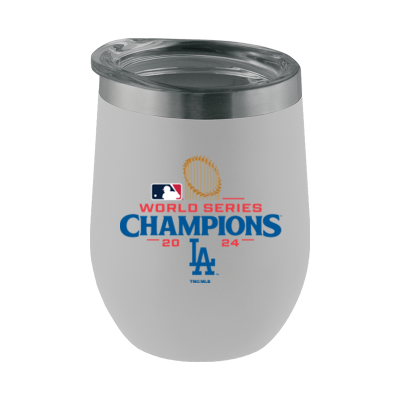 12oz White Stemless Tumbler | 2024 Champion Los Angeles Dodgers