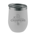 12oz White Stemless Tumbler Etched | 2024 Champion Los Angeles Dodgers