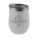 12oz White Stemless Tumbler Etched | 2024 Champion Los Angeles Dodgers