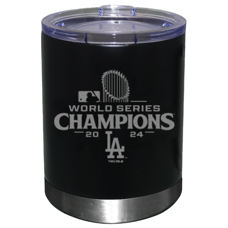 12oz Black Lowball Etched | 2024 Champion Los Angeles Dodgers
