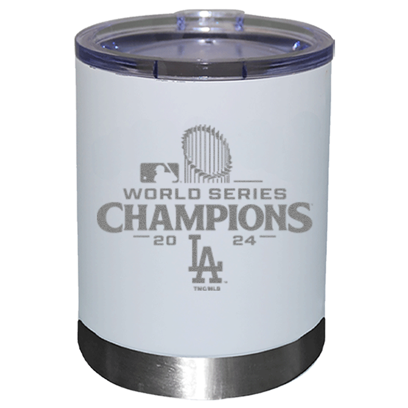 12oz White Lowball Etched | 2024 Champion Los Angeles Dodgers