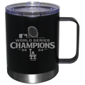 12oz Black Lowball with Handle Etched | 2024 Champion Los Angeles Dodgers