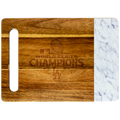 12x16in Acacia Cutting Board with Faux Marble | 2024 Champion Los Angeles Dodgers