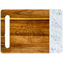 12x16in Acacia Cutting Board with Faux Marble | 2024 Champion Los Angeles Dodgers