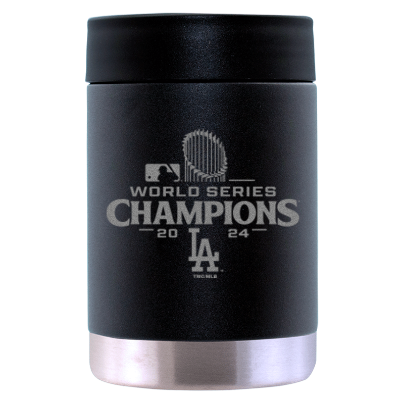 12oz Black Can Holder Etched | 2024 Champion Los Angeles Dodgers