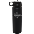 22oz Black Water Bottle Etched | 2024 Champion Los Angeles Dodgers