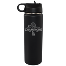 22oz Black Water Bottle Etched | 2024 Champion Los Angeles Dodgers