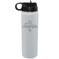 22oz White Water Bottle Etched | 2024 Champion Los Angeles Dodgers