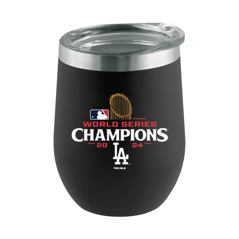 16oz Black Stemless Tumbler | 2024 Champion Los Angeles Dodgers