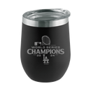 16oz Black Stemless Tumbler Etched | 2024 Champion Los Angeles Dodgers
