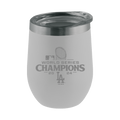 16oz White Stemless Tumbler Etched | 2024 Champion Los Angeles Dodgers