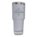 30oz White Bluetooth Tumbler Etched | 2024 Champion Los Angeles Dodgers