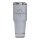 30oz White Bluetooth Tumbler Etched | 2024 Champion Los Angeles Dodgers