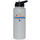 34oz White Quencher Water Bottle | 2024 Champion Los Angeles Dodgers