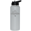 34oz White Quencher Water Bottle Etched | 2024 Champion Los Angeles Dodgers