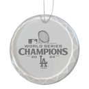 3.25in Round Glass Ornament Etched | 2024 Champion Los Angeles Dodgers