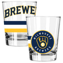 2pk 15oz Dbl Old Fash, DP, Big Stripes, Milwaukee Brewers