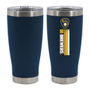 20oz Navy SS Tumbler, DP, Let's Go Team Stripe, Milwaukee Brewers