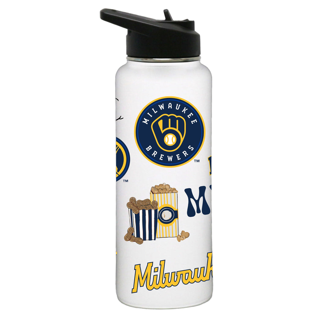 34oz Quencher, White with Loco Design | Milwaukee Brewers