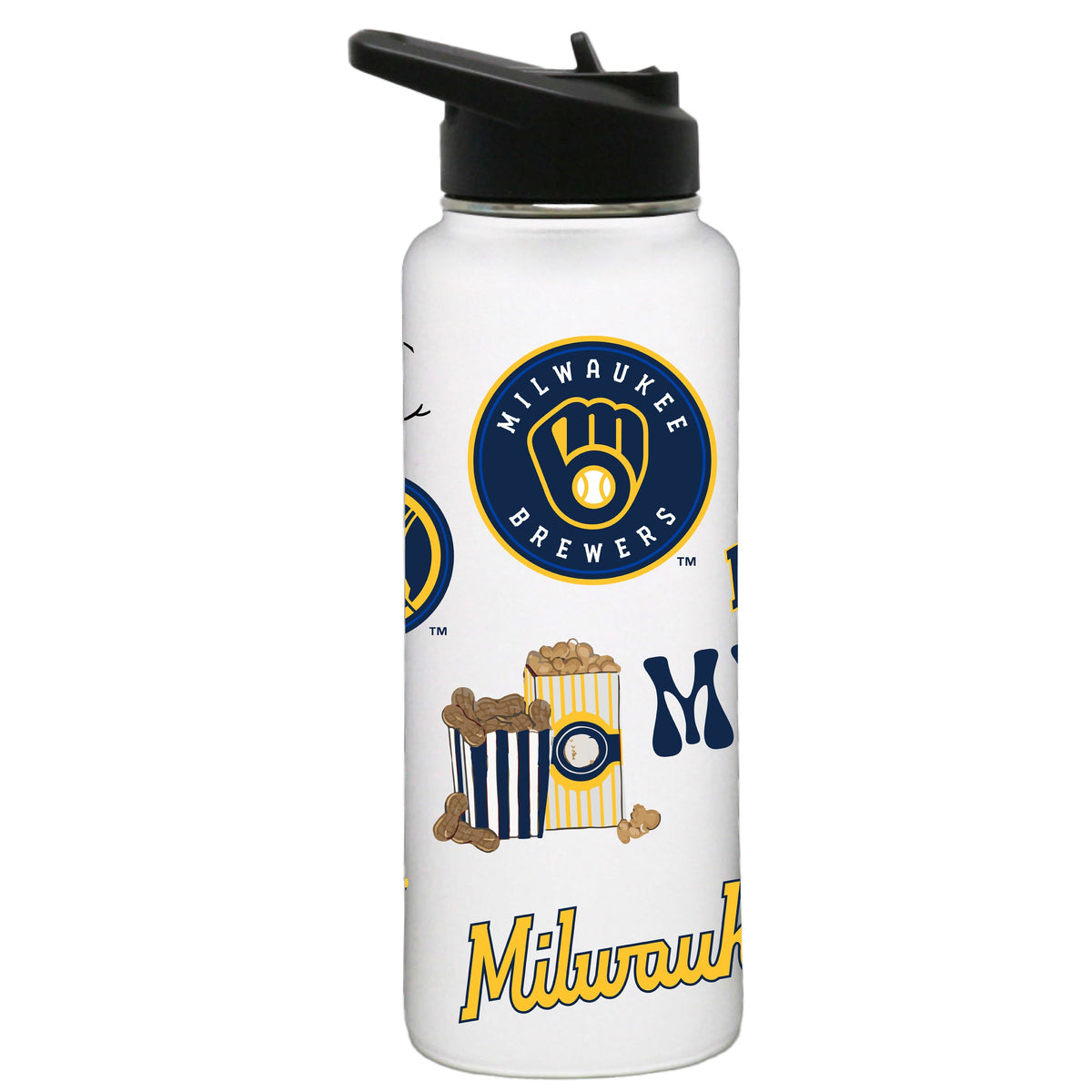 34oz Quencher, White with Loco Design | Milwaukee Brewers