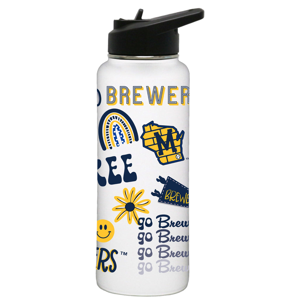 34oz Quencher, White with Loco Design | Milwaukee Brewers
