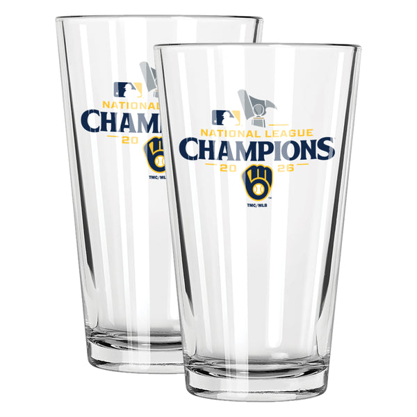 Milwaukee Brewers 2026 NLCS 16oz Pint Glass Set of 2