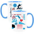 2pk 15oz White Mug with Orange I/C | Miami Marlins