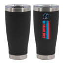 20oz Black SS Tumbler, DP, Let's Go Team Stripe, Miami Marlins