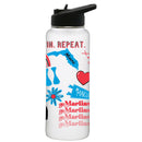 34oz Quencher, White with Loco Design | Miami Marlins