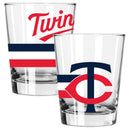 2pk 15oz Dbl Old Fash, DP, Big Stripes, Minnesota Twins