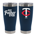 20oz Navy Stainless Steel Tumbler, Direct Print, Best Dad Ever Design, Minnesota Twins