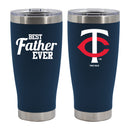 20oz Navy Stainless Steel Tumbler, Direct Print, Best Dad Ever Design, Minnesota Twins