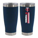 20oz Navy SS Tumbler, DP, Let's Go Team Stripe, Minnesota Twins