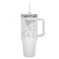  Twins 40oz Bow White Stainless Steel Colossal Tumbler 