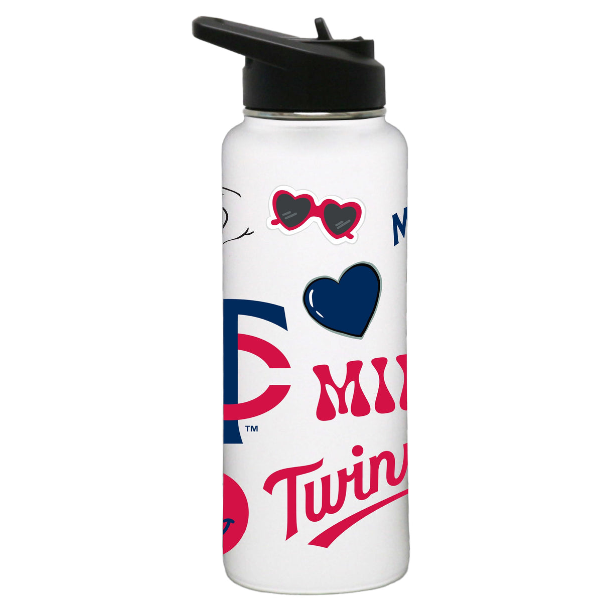 34oz Quencher, White with Loco Design | Minnesota Twins