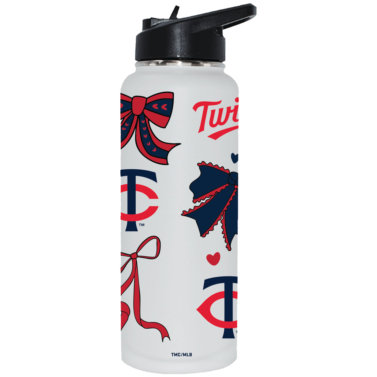  Twins 34oz Bow White Quencher Water Bottle 