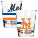 2pk 15oz Dbl Old Fash, DP, Big Stripes, New York Mets
