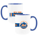 2pk 15oz White Mug w/Blue I/C, Dash Design, New York Mets