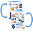 2pk 15oz White Mug with Blue I/C | New York Mets