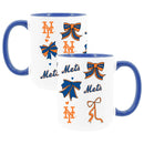 Mets 2pk 15oz Bow Coffee Mug
