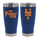 20oz Royal Blue Stainless Steel Tumbler, Direct Print, Best Dad Ever Design, New York Mets