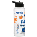 34oz Quencher, White with Loco Design | New York Mets
