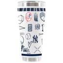 30oz White Tumbler, Direct Print, Team Color Sketchpad | New York Yankees