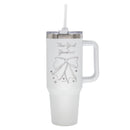  Yankees 40oz Bow White Stainless Steel Colossal Tumbler 